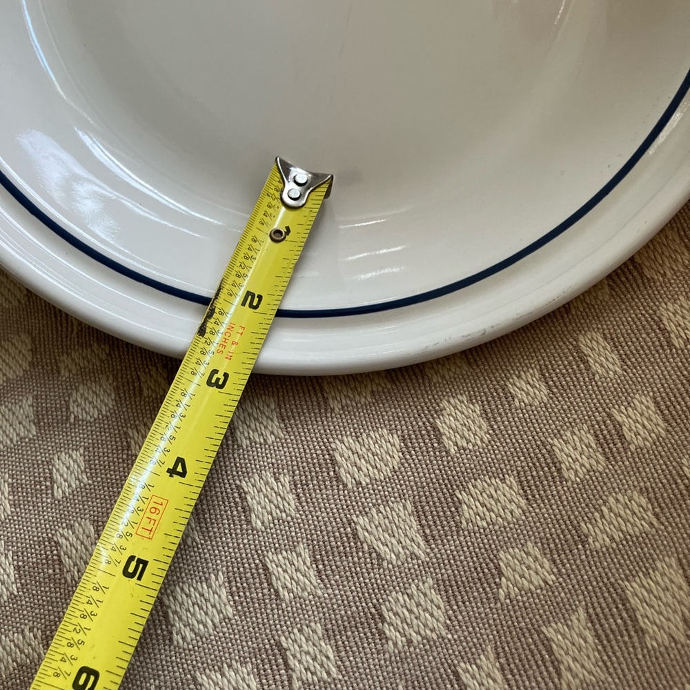 Vintage Longaberger Pottery Off-White Ceramic Pie Pan Plate 10 inches - Picture 3 of 16